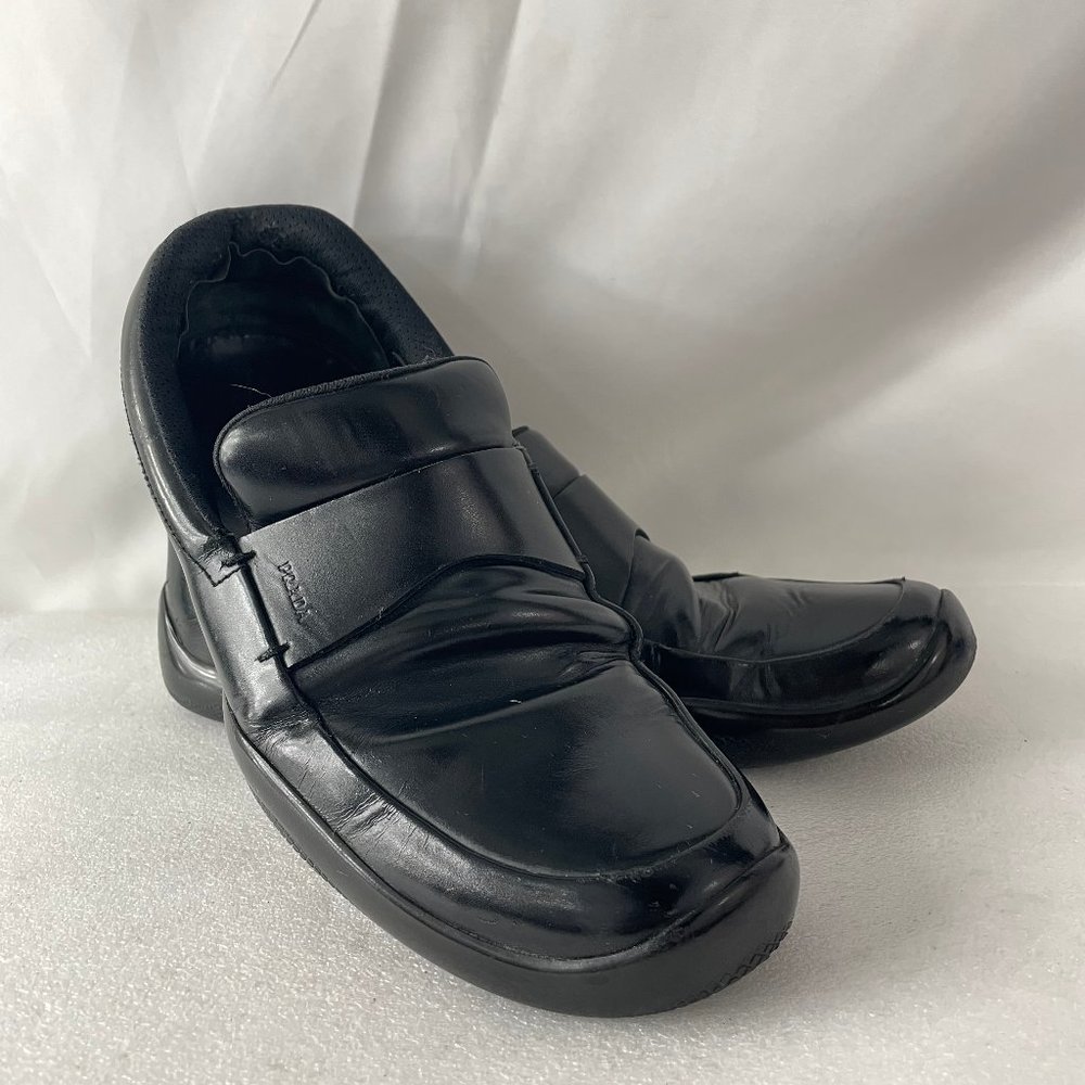 Prada Black Leather Loafers